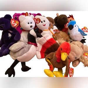 Lot of 13 Rare Tag Error Original Beanie Babies Collection